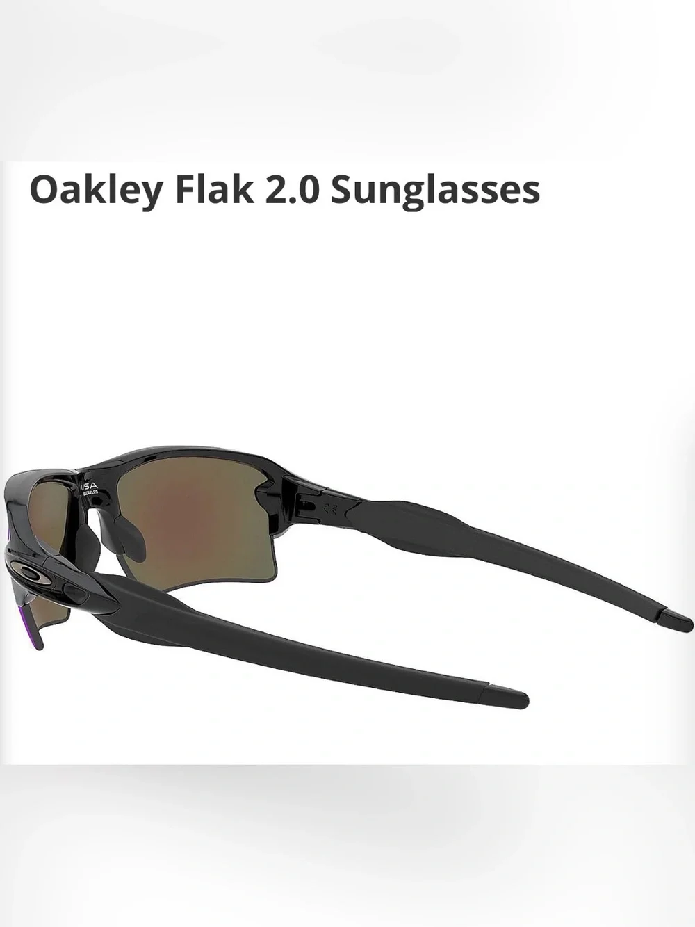 Men's Oakley Flak 2.0 Golf Sunglasses Tungsten Polarized, Black Frame